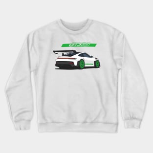 Rear car 911 gt3 rs white green Crewneck Sweatshirt